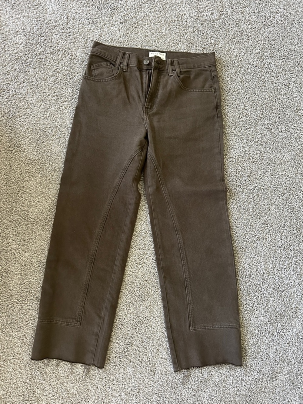 We The Free Brown Wide Leg Flare Jeans